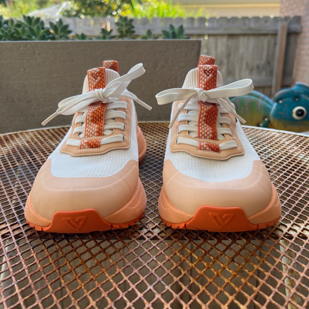 Vessi Stormburst Low Top Waterproof Sneakers Womens 9 White Peach Orange